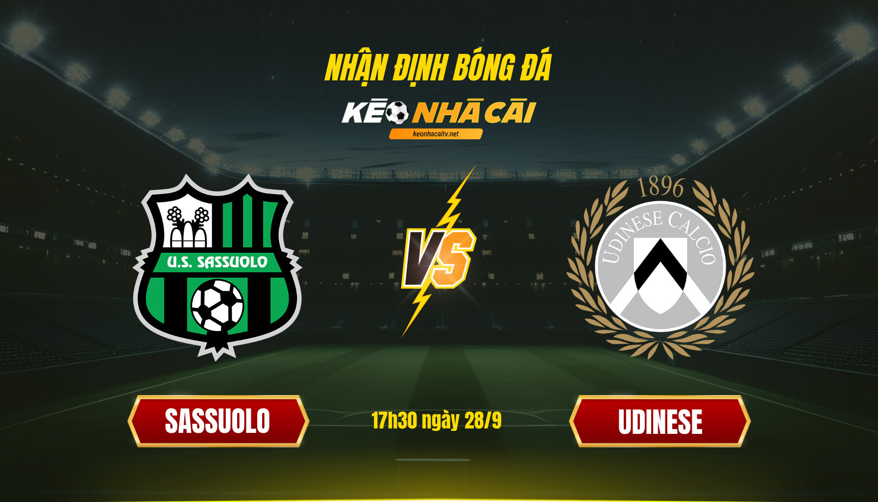 Soi Keo Nha Cai 17H30 Ngay 28 9 Soi Kèo Sassuolo Vs Udinese