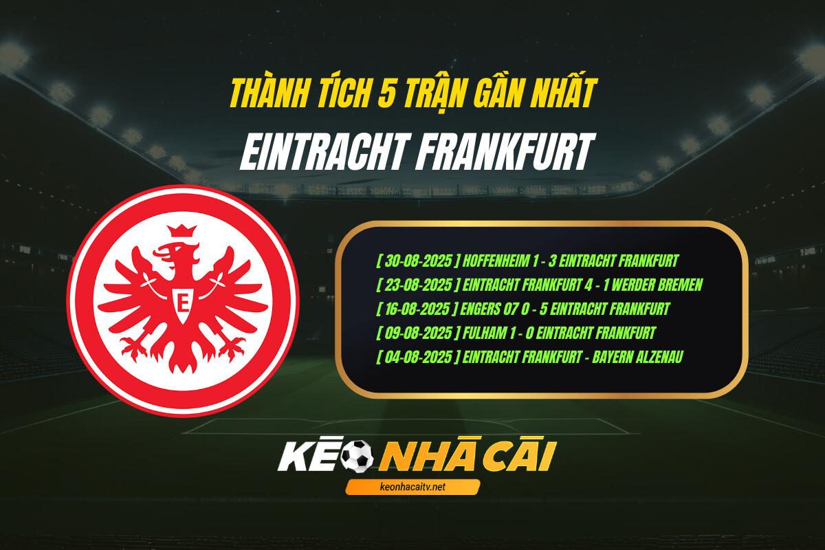 Thanh Tich 5 Tran Gan Nhat Eintracht Frankfurt Keo Nha Cai Thành Tích 5 Trận Gần Nhất Eintracht Frankfurt Keo Nha Cai
