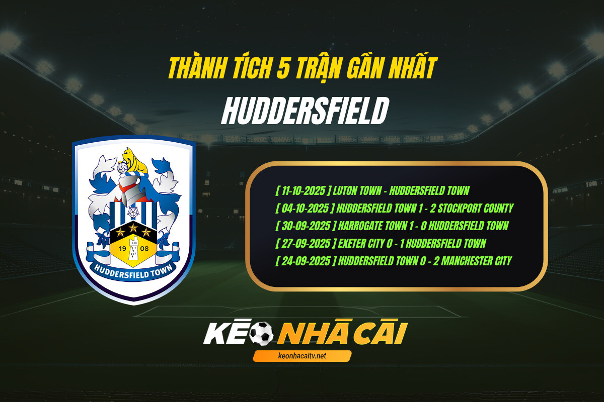 Thanh Tich 5 Tran Gan Nhat Huddersfield Keo Nha Cai 1 Thành Tích 5 Trận Gần Nhất Huddersfield Kèo Nhà Cái (1)