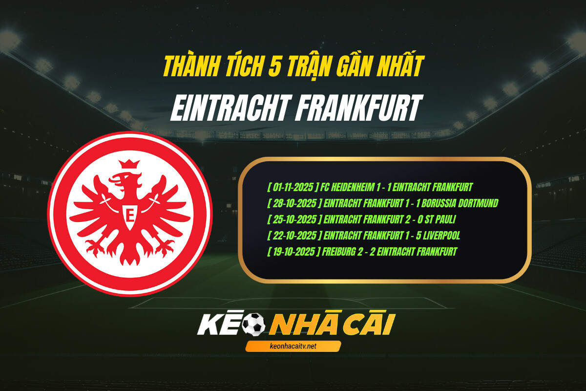 Thanh Tich 5 Tran Gan Nhat Eintracht Frankfurt Keo Nha Cai Thành Tích 5 Trận Gần Nhất Eintracht Frankfurt Keo Nha Cai
